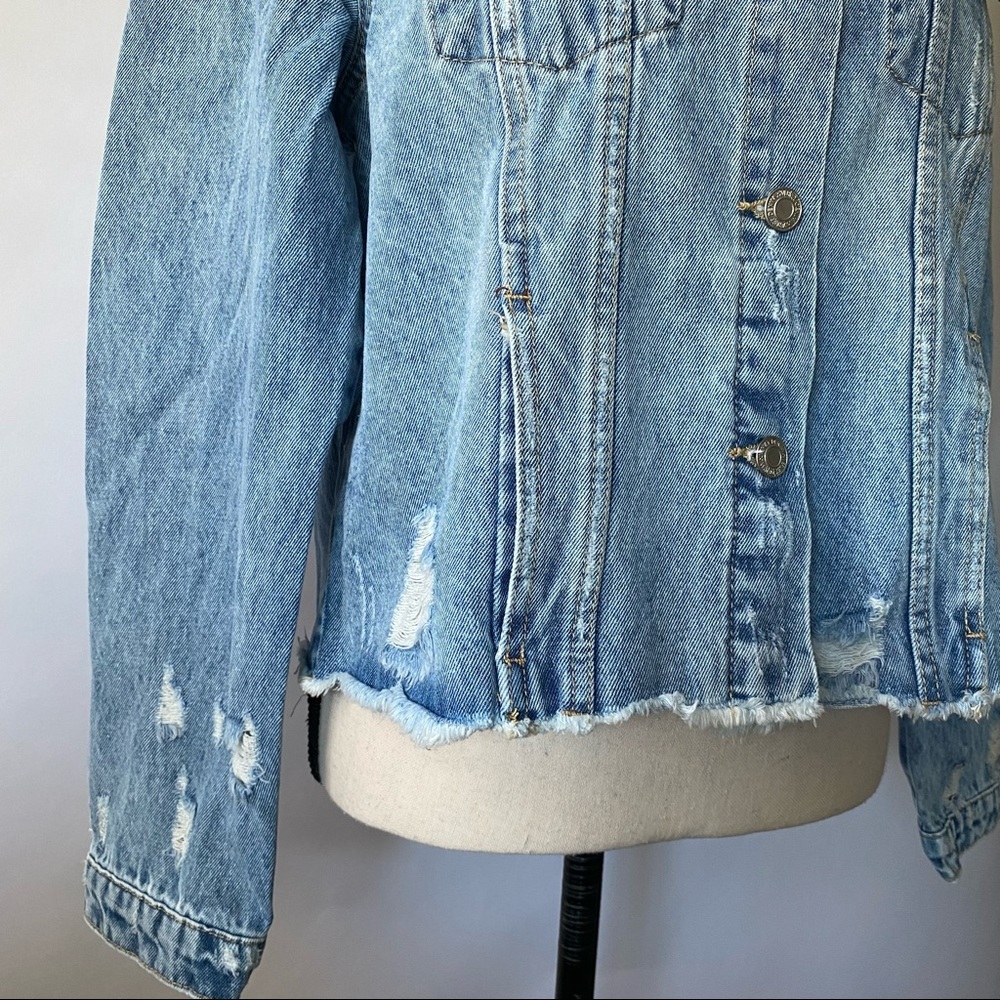 Vervet /New  NIGHT RIDER • POCKETED DISTRESSED DENIM JACKET - Picture 14 of 16